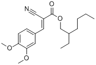 Structure of 2-ETHYLHEXYL ALPHA-CYANO-3,4-DIMETHOXYCINNAMATE