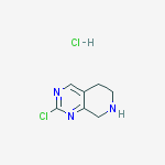 Structure of 2-chloro-5,6,7,8-tetrahydropyrido[3,4-d]pyrimidine;hydrochloride