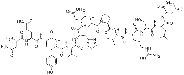 Structure of ASN-GLU-ALA-TYR-VAL-HIS-ASP-ALA-PRO-VAL-ARG-SER-LEU-ASN