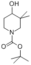 Structure of 1-PIPERIDINECARBOXYLIC ACID, 4-HYDROXY-3,3-DIMETHYL-, 1,1-DIMETHYLETHYL ESTER