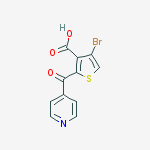 Structure of 4-bromo-2-(pyridine-4-carbonyl)thiophene-3-carboxylic acid