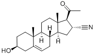 Structure of 5-PREGNEN-3BETA-OL-20-ONE-16ALPHA-CARBONITRILE