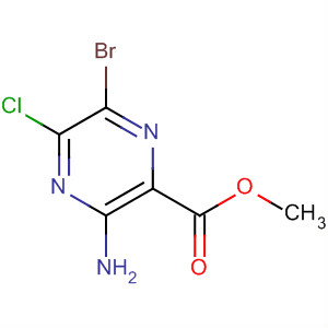 Structure of Pyrazinecarboxylic acid, 3-amino-6-bromo-5-chloro-, methyl ester