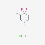Structure of 4,4-DIFLUORO-3-METHYLPIPERIDINE HYDROCHLORIDE, 97%