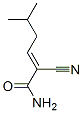 2-Hexenamide,  2-cyano-5-methyl-结构式