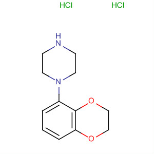 Structure of Piperazine, 1-(2,3-dihydro-1,4-benzodioxin-5-yl)-, dihydrochloride