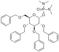 Structure of 2,3,4,6-TETRA-O-BENZYL-ALPHA-D-GLUCOPYRANOSYL N,N,N,N-TETRAMETHYLPHOSPHORODIAMIDATE