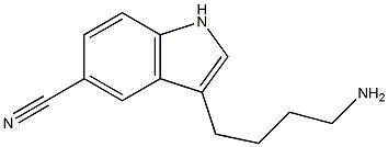 Structure of 1H-Indole-5-carbonitrile, 3-(4-aminobutyl)-