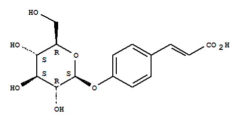 2-Propenoic acid,3-[4-(b-D-glucopyranosyloxy)phenyl]-结构式