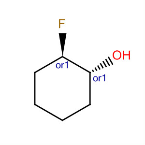 Structure of Cyclohexanol, 2-fluoro-, (1R,2R)-rel-
