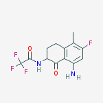 Structure of N-(8-Amino-6-fluoro-5-methyl-1-oxo-1,2,3,4-tetrahydronaphthalen-2-yl)-2,2,2-trifluoroacetamide