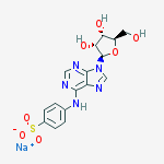 Structure of 4-[(9-BETA-D-RIBOFURANOSYL-9H-PURIN-6-YL)AMINO]-BENZENESULFONIC ACID SODIUM
