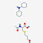 (2r)-2-acetamido-3-(3-hydroxypropylsulfanyl)propanoic Acid;n-cyclohexylcyclohexanamine结构式