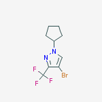 Chemical structure of 4-BroMo-1-cyclopentyl-3-trifluoroMethyl-1H-pyrazole