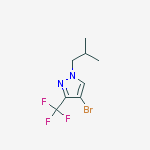 Chemical structure of 4-BroMo-1-isobutyl-3-trifluoroMethyl-1H-pyrazole