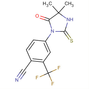 Structure of Benzonitrile,4-(4,4-dimethyl-5-oxo-2-thioxo-1-imidazolidinyl)-2-(trifluoromethyl)-