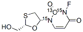 Structure of 2,3-dideoxy-5-fluoro-3-thiauridine