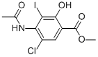 Structure of 4-Acetylamino-5-chloro-2-hydroxy-3-iodobenzoic acid methyl ester