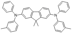 Structure of 9H-FLUORENE-2,7-DIAMINE, 9,9-DIMETHYL-N2,N7-BIS(3-METHYLPHENYL)-N2,N7-DIPHENYL-