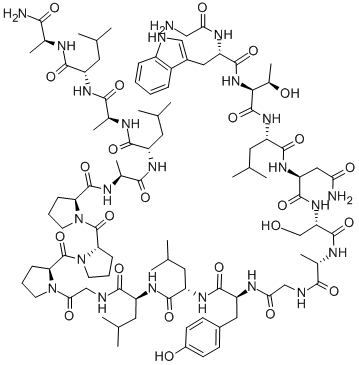 Structure of Galanin (1-13)-Pro-Pro-(Ala-Leu)2-Ala, amide;GWTLNSAGYLLGPPPALALA-NH2