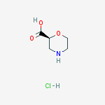 Structure of (S)-Morpholine-2-carboxylic acid hydrochloride