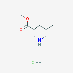 Methyl 5-methylpiperidine-3-carboxylate hydrochloride结构式