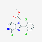 Structure of Methyl 2-(4-chloro-2-(2,6-dichlorophenyl)-1H-imidazo[4,5-c]pyridin-1-yl)acetate