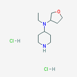 N-乙基-N-(四氢呋喃-3-基)哌啶-4-胺结构式