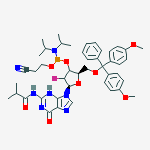 Structure of 2'-Deoxy-5'-O-DMT-2'-fluoro-N2-isobutyrylguanosine 3'-CE phosphoramidite
