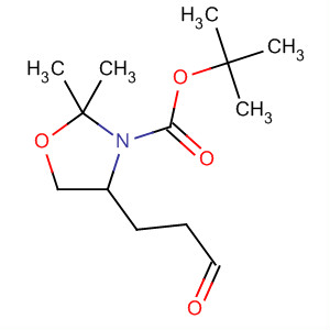 Structure of 3-Oxazolidinecarboxylic acid, 2,2-dimethyl-4-(3-oxopropyl)-,1,1-dimethylethyl ester, (4S)-