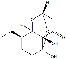 Structure of 2,5-Epoxy-4H-1-benzopyran-4-one,6-ethyloctahydro-4a,8a-dihydroxy-, [2S-(2a,4ab,5a,6a,8ab)]-