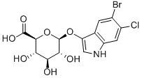 5-溴-4-氯-3-吲哚基-Β-D-吡喃葡萄糖醛酸结构式