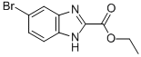 Structure of 5-BROMO-1H-BENZIMIDAZOLE-2-CARBOXYLIC ACID ETHYL ESTER