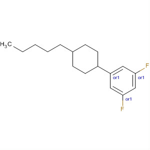 Structure of Benzene, 1,3-difluoro-5-(4-pentylcyclohexyl)-, trans-
