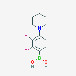 2,3-Difluoro-4-piperidinophenylboronic acid结构式