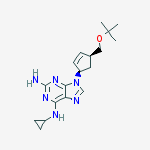 Structure of 6-n-cyclopropyl-9-[(1r,4s)-4-[(2-methylpropan-2-yl)oxymethyl]cyclopent-2-en-1-yl]purine-2,6-diamine