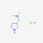 N,N-二甲基-1-(吡咯烷-3-基)甲胺盐酸盐结构式