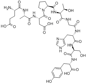 Structure of GLU-ALA-ASP-PRO-THR-GLY-HIS-SER-TYR