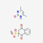Structure of 4,6-dimethylpyrimidin-2-ol--1,2,3,4-tetrahydro-2-methyl-1,4-dioxonaphthalene-2-sulphonic acid (1:1)