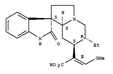 Corynoxan-16-carboxylicacid, 16,17-didehydro-17-methoxy-2-oxo-, (16E,20a)-结构式