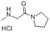 Structure of 2-METHYLAMINO-1-PYRROLIDIN-1-YL-ETHANONE X HCL >98%