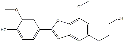 Structure of 5-Benzofuranpropanol,2-(4-hydroxy-3-methoxyphenyl)-7-methoxy-
