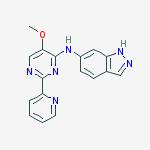 Structure of N-(5-methoxy-2-pyridin-2-ylpyrimidin-4-yl)-1h-indazol-6-amine