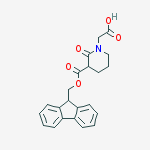 Structure of 2-(3-(((9H-FLUOREN-9-YL)METHOXY)CARBONYL)-2-OXOPIPERIDIN-1-YL)ACETIC ACID