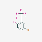 Structure of 5-BROMO-2-FLUORO-1-(1,1,2,2,2-PENTAFLUOROETHYL)-BENZENE, 98%