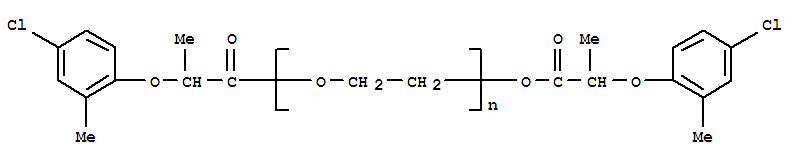Structure of Poly(oxy-1,2-ethanediyl), .alpha.-2-(4-chloro-2-methylphenoxy)-1-oxopropyl-.omega.-2-(4-chloro-2-methylphenoxy)-1-oxopropoxy-
