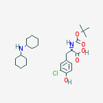 (2s)-3-(3-chloro-4-hydroxyphenyl)-2-[(2-methylpropan-2-yl)oxycarbonylamino]propanoic Acid;n-cyclohexylcyclohexanamine结构式
