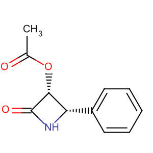 Structure of 2-Azetidinone, 3-(acetyloxy)-4-phenyl-, (3R,4S)-