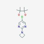 2-(Azetidin-1-yl)-5-(4,4,5,5-tetramethyl-1,3,2-dioxaborolan-2-yl)pyrimidine结构式