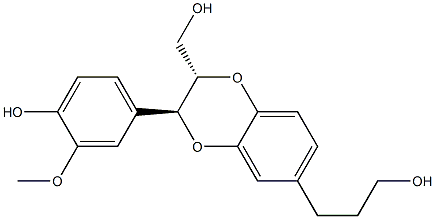 Structure of 1,4-Benzodioxin-6-propanol,2,3-dihydro-3-(4-hydroxy-3-methoxyphenyl)-2-(hydroxymethyl)-, (2S-trans)-